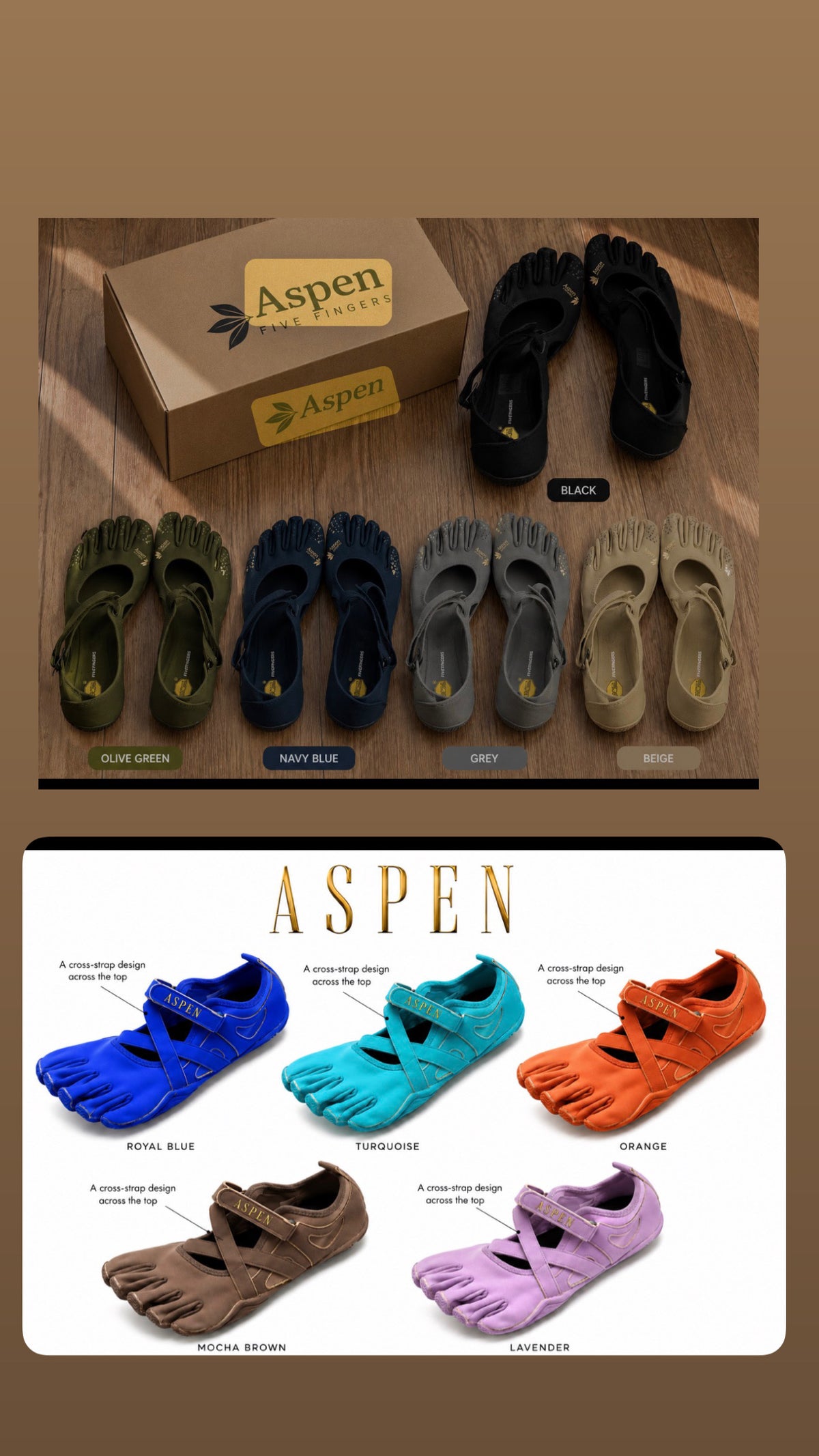 Finger shoes by Aspen